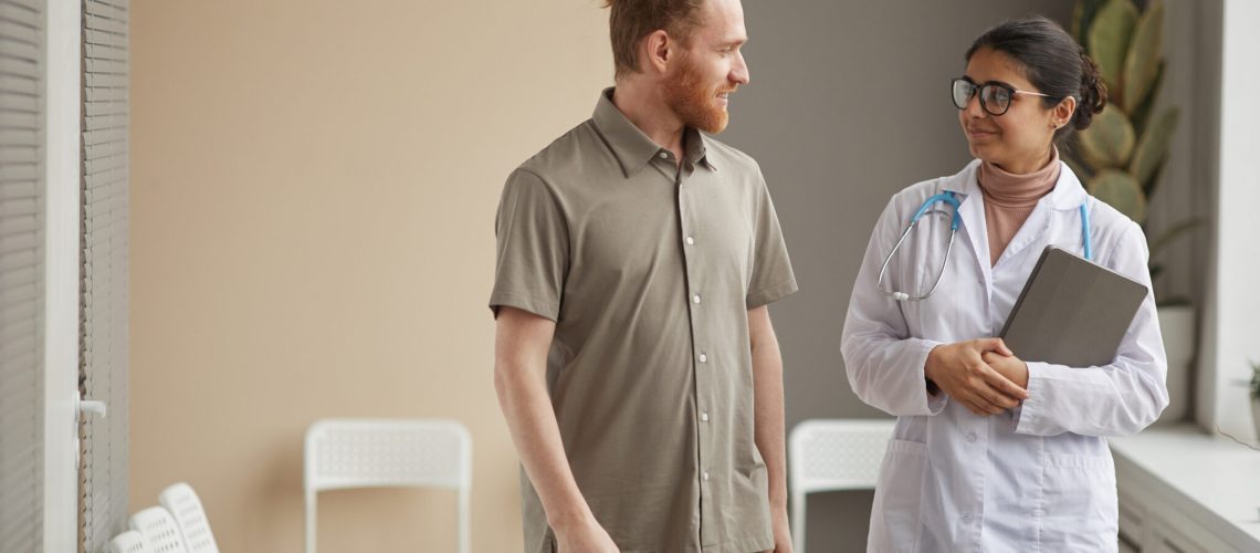 Doctor and patient at hospital